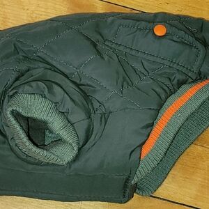 Frisco Quilted Bomber Doggy Jacket Olive Orange small